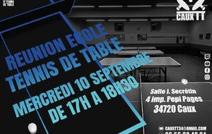 Réunion École de Tennis de Table